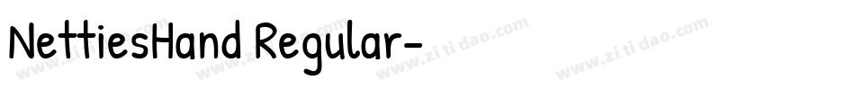 NettiesHand Regular字体转换